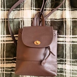 Coach Brown Turnlock Vintage Backpack